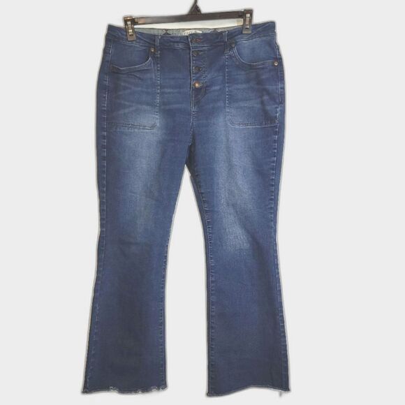 Frye High Rise Button Fly Bootcut Flare Jeans 16 - Picture 1 of 9